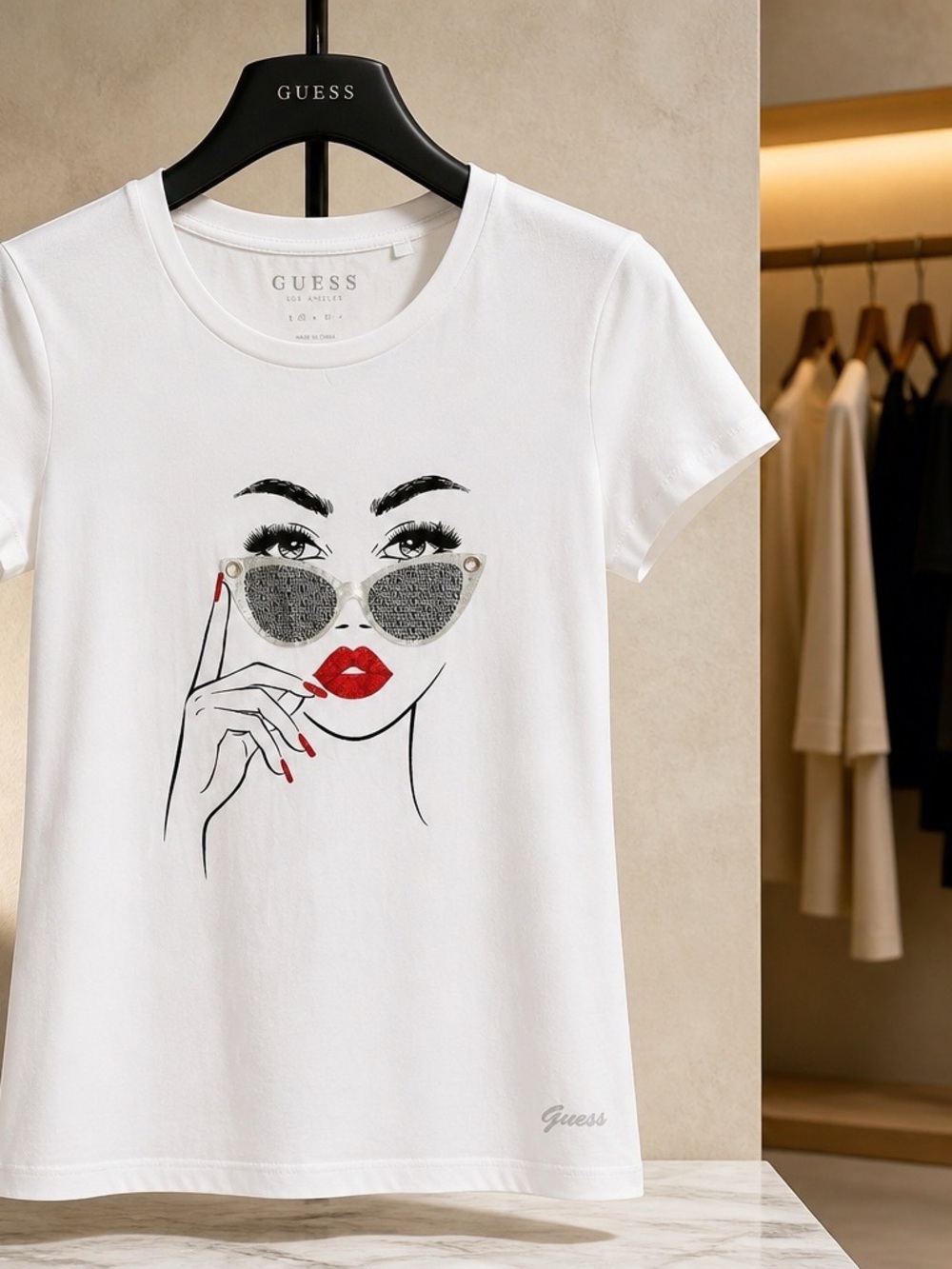Guess Graphic Print Crew Neck T-Shirt